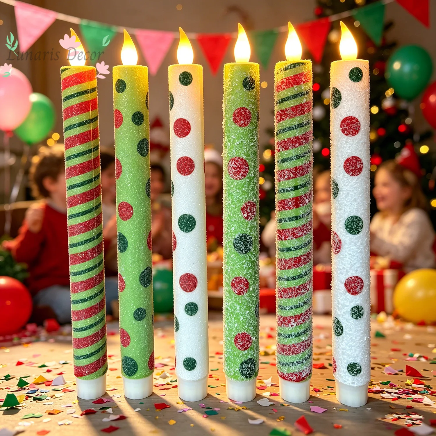 Electronic Candle Christmas Decoration Smokeless Cylinder Simulation Candle Light Atmosphere Arrangement Candle Light
