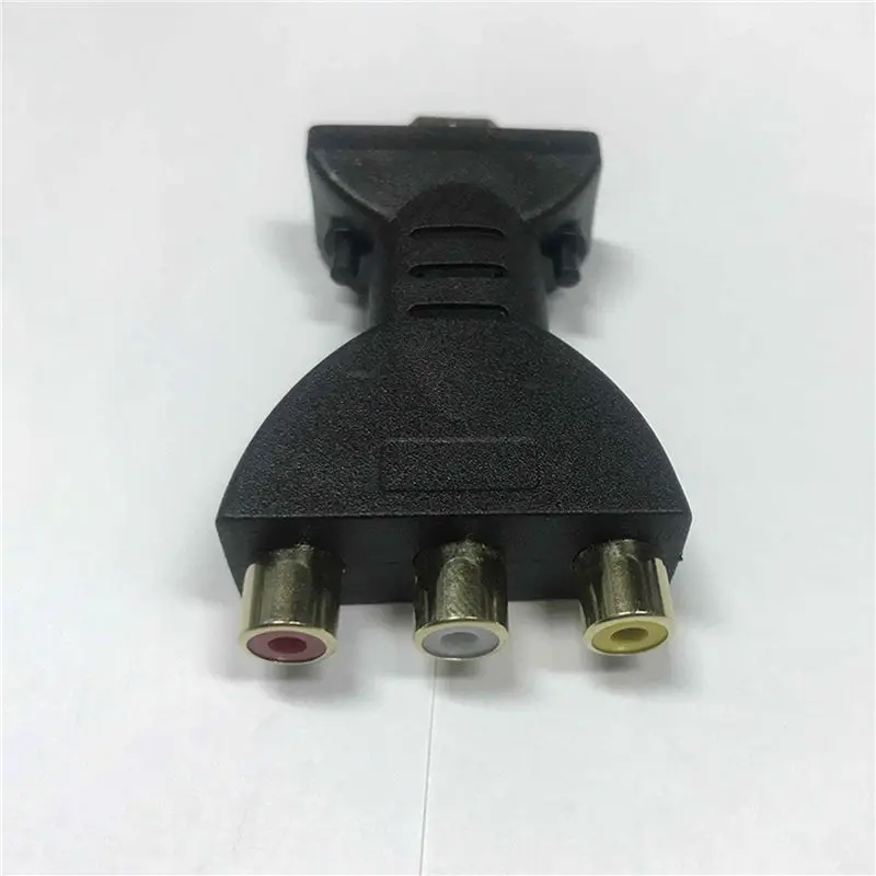 AS95 2X 3 RGB RCA Video Audio Adapter Male to 3 RCA Component Connector, Gold-Plated