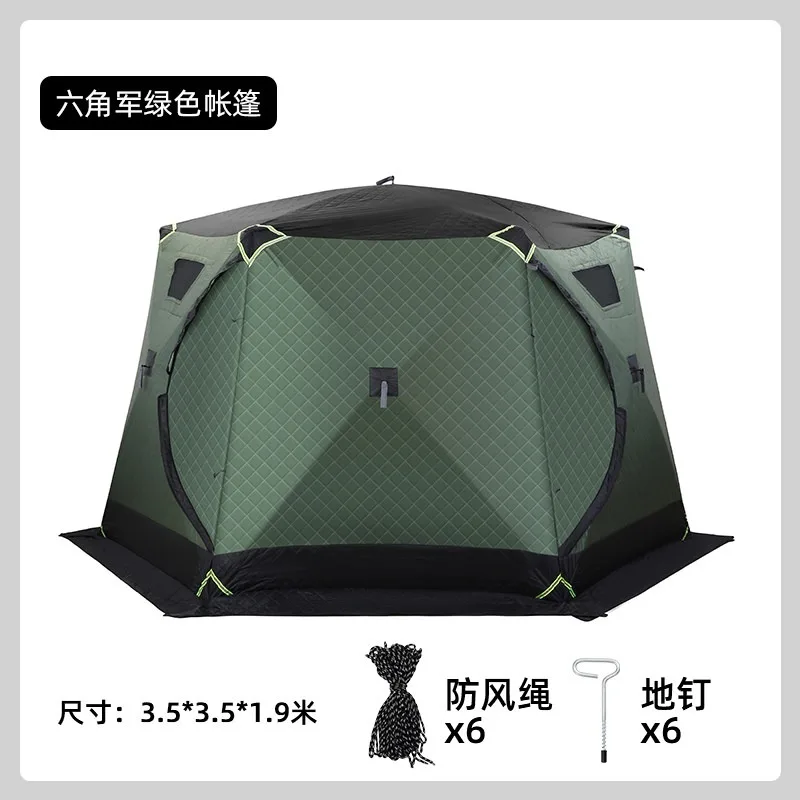 for Winter Ice Fishing Tent Thick Cotton Warm Outdoor Windproof Cold Proof Portable
