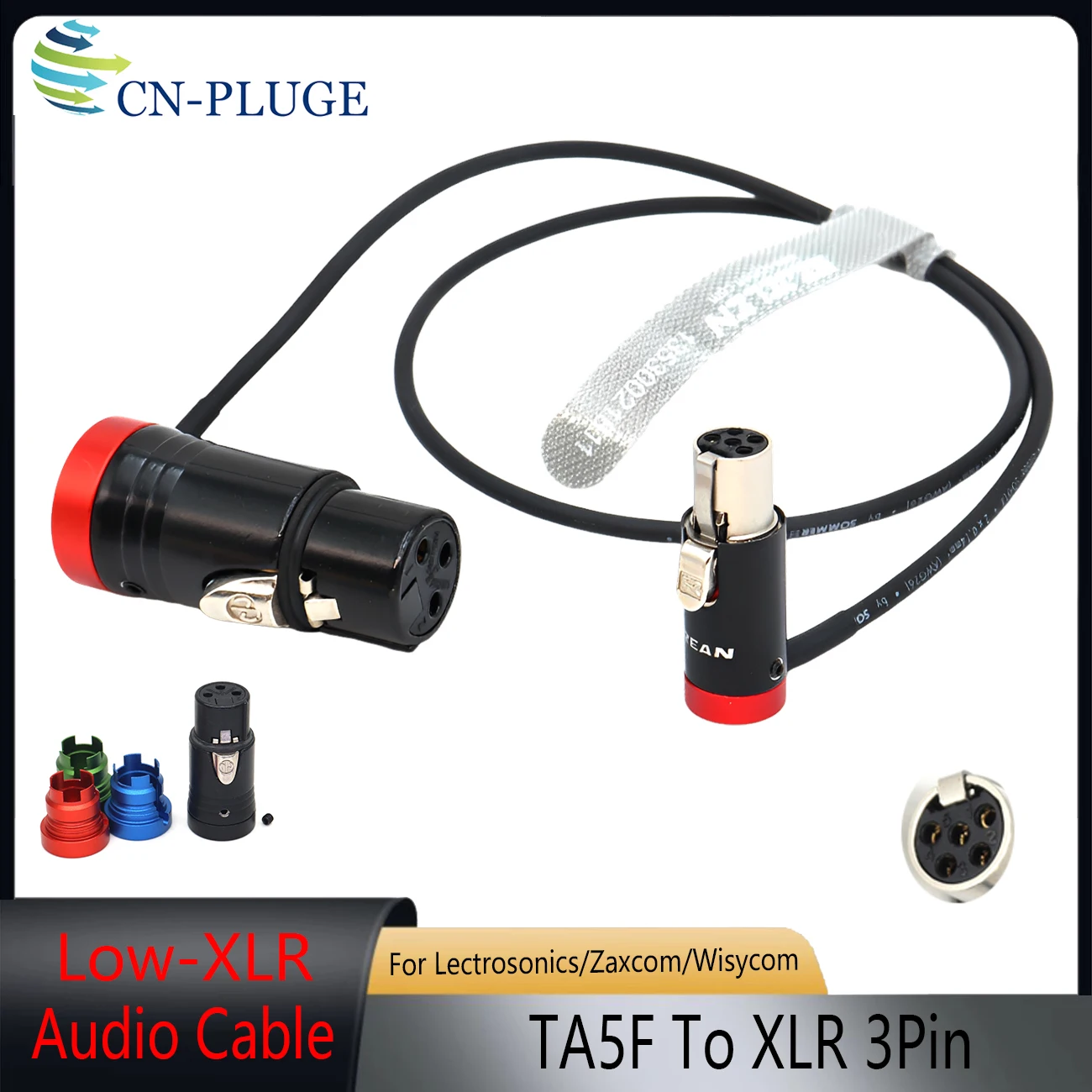 

Low Profile TA5F 5Pin Female to XLR 3Pin Female Mono Audio Cable Balanced Cord for Lectrosonics Wisycom Zaxcom Receiver Recorder