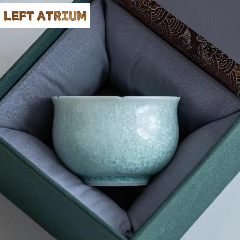 

135 мл большая чашка для чая с кристаллической глазурью в стиле дзен, чайная чаша в стиле дзен, чайная пара, чашка с ароматом для дегустации чая, чашки Jianzhan Master, посуда для напитков