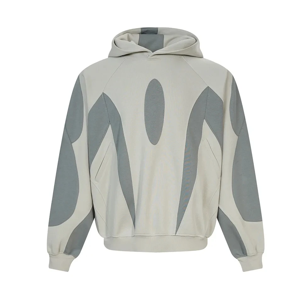

2026 Spring Summer New Patchwork Hooded Sweatshirt Men Personality Temperament Casual Fashion Versatile