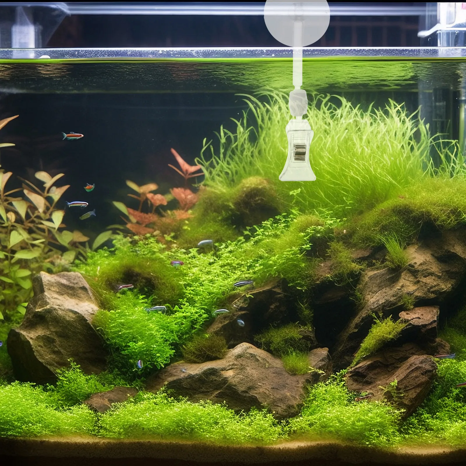 

6pcs Fish Tank Veggie Clip Aquarium Sucker Clamp Plastic Fodder Accessories Stable Suction Cup Long Service Life Fish Feeding