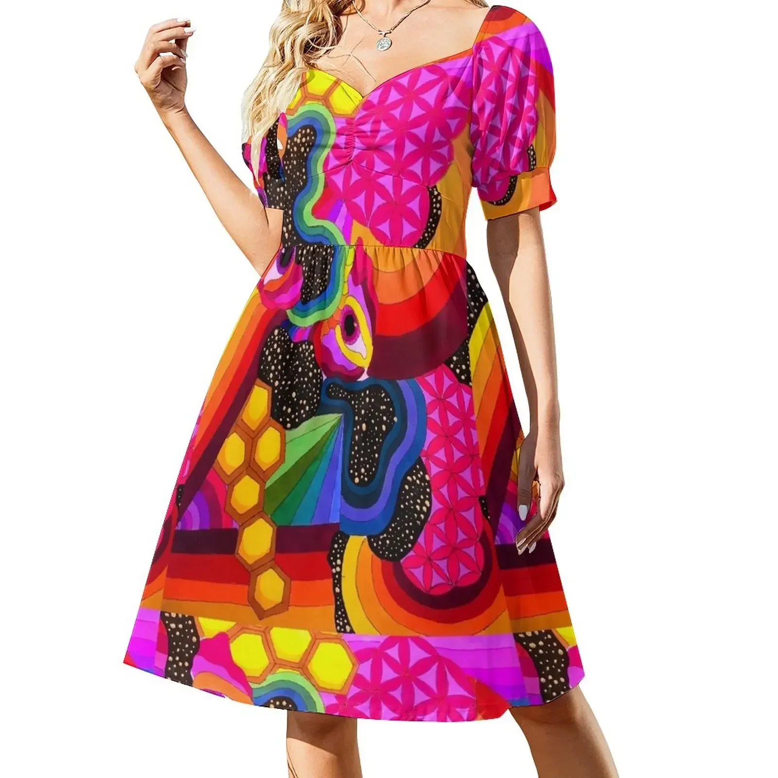 

Energy space Sleeveless Dress Woman fashion dress summer Dress