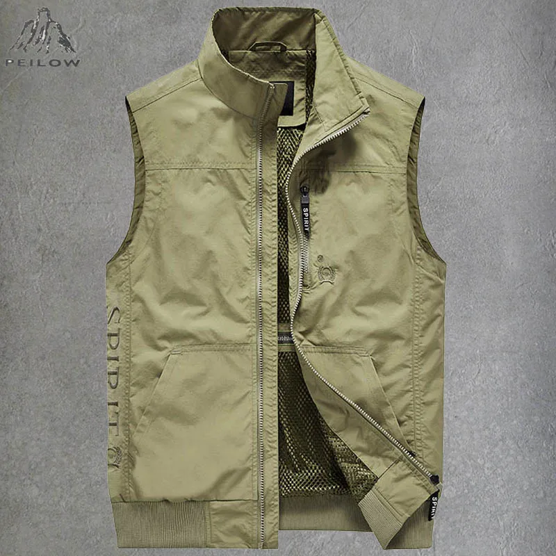 

Casual Sleeveless Hiking Camping Vest Men Sportswear Photograph Fishing Tourist Climbing Waistcoat Jackets Men Brand Clothing