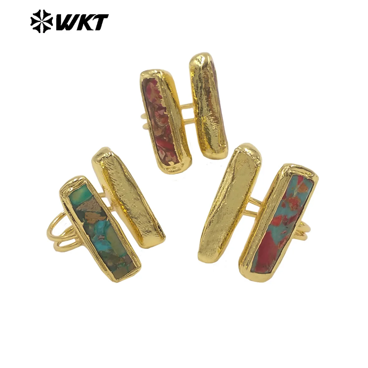 

​WT-R572 Emperor Stone High Quality Wonderful Square Shape US7 Ring With 18k Gold Plated For Women Wedding ACC