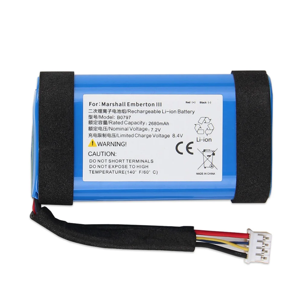 

For Marshall EMBERTON III 3Gen Bluetooth Speaker Replacement Battery B0797 Quality Batteries With Tool 2680mAh