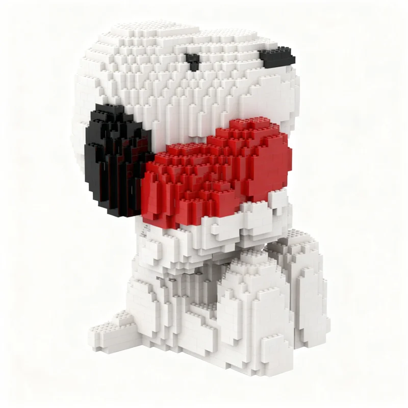 3176pcs MOC Snoopy Model Building Blocks DIY Gift Creative Collectible Display Decor Premium Adult Kids Desk Home Toy Assemble