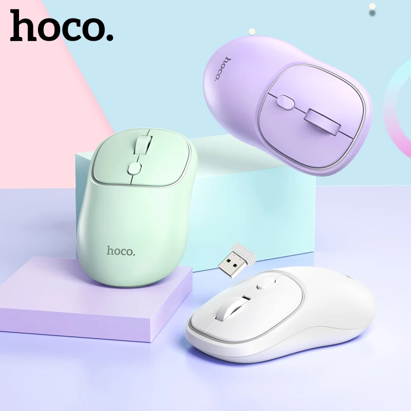 HOCO GM25 Dual-Mode Wireless Bluetooth 2.4G Silent Mouse Ergonomic Design 1600DPI 4 Buttons Mouse For Computer Laptop Accessorie