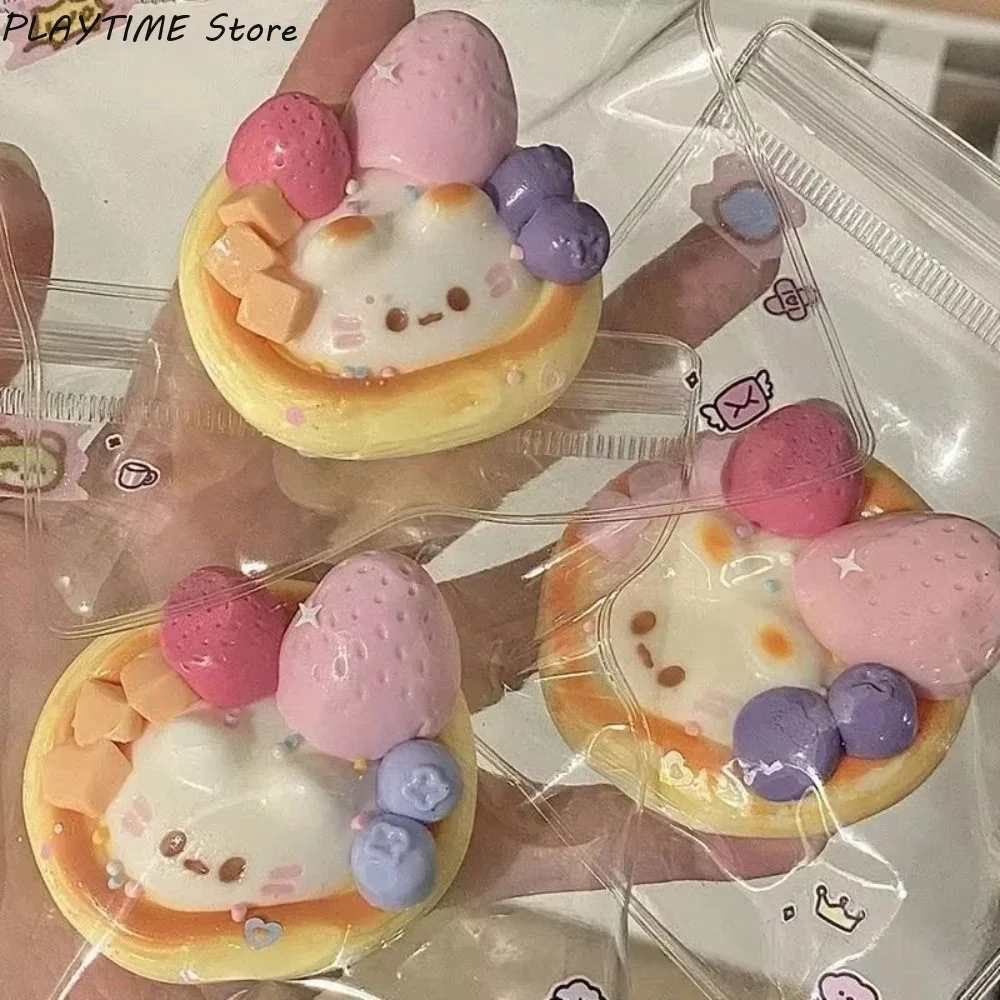 Birthday Gift Pinching Egg Tart Squishy Cartoon Fingertip Sensory Fidget Ball Kawaii Hand Relax Slow Rebound Toy For Students