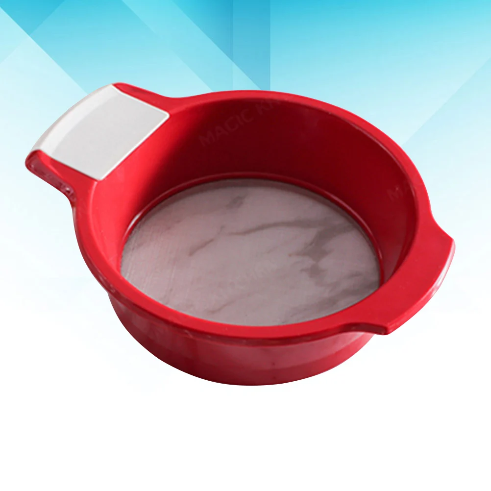 

H held Flour Sieve Sifter Fine Mesh Powder Strainer for Bread Pizza Cookies Cake Baking Gadgets Lightweight Rust Resistant