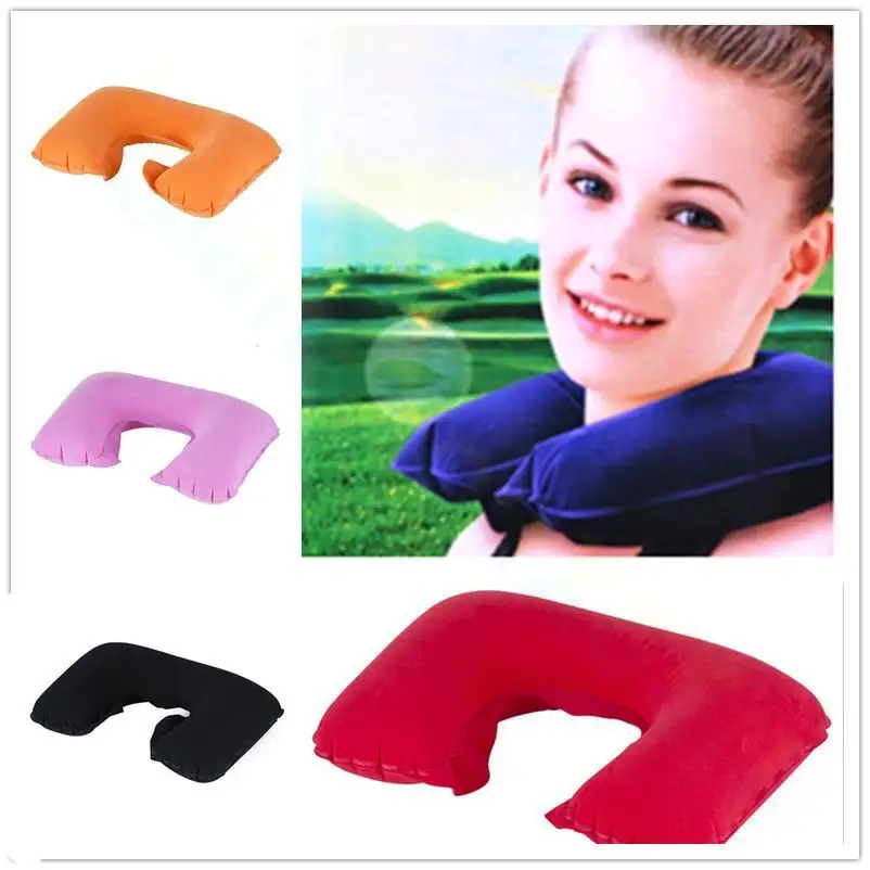 1pcs Functional Inflatable Neck Pillow Inflatable U Shaped Travel Pillow Car Head Neck Rest Air Cushion for Travel Neck Pillow