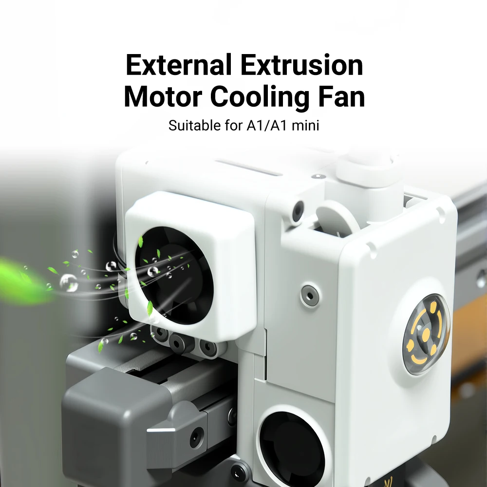 Lab A1/A1 Mini Extrusionsmotor Kühlventilator-Kit mit Auto-Start/-Stopp, hocheffizienter, geräuscharmer Lüfter für A1 A1mini 3D-Drucker-Zubehör
