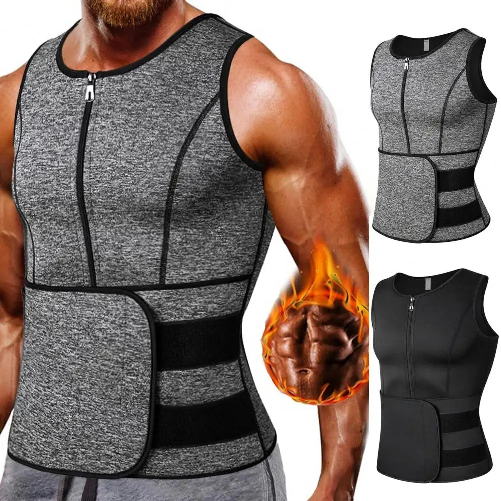 Effective Shed Pound Breathable Fat-burning Double-sided Back Support Men Sweat Body Shaper Men Sweat Sauna Vest Workout