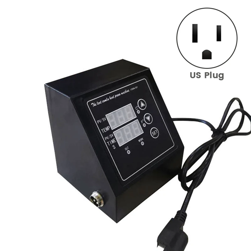 Controlador LED de caja Digital de un solo orificio para máquina de calor tipo K de 12X15 pulgadas, enchufe estadounidense