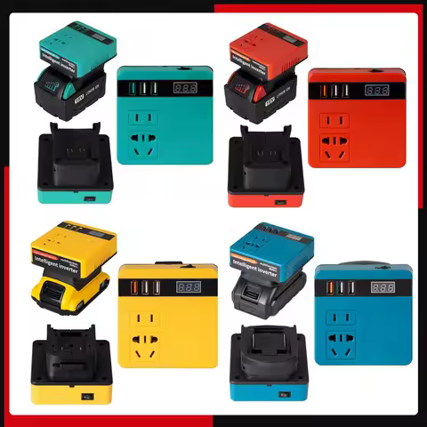 120W Lithium Battery Inverter 21V to AC220V DC5V 12V Inverter Intelligent Battery Transformer for 21V Makita battery