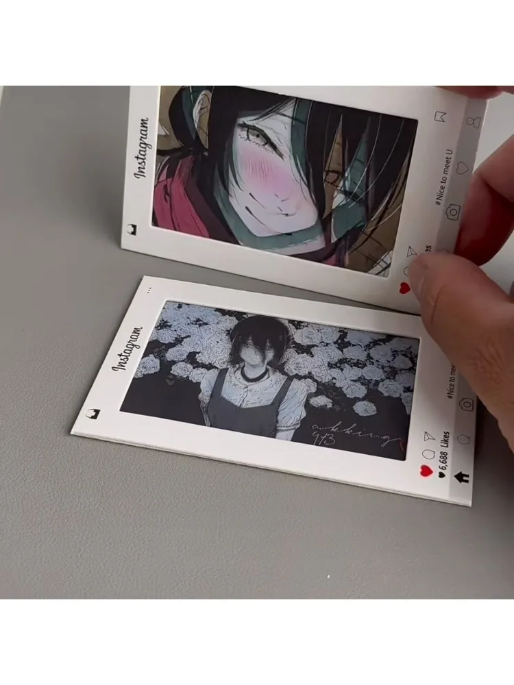 Karta kolekcjonerska Chainsaw Man Reze w stylu Instagram, przezroczysta, anime, dla fanów, dekoracja, prezent. — 2
