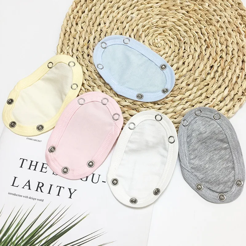 5pcs Baby Jumpsuits Extenders Cotton Baby Bodysuit Extender for Boys Girls Romper Crotch Extender Snap Button Extended Diaper
