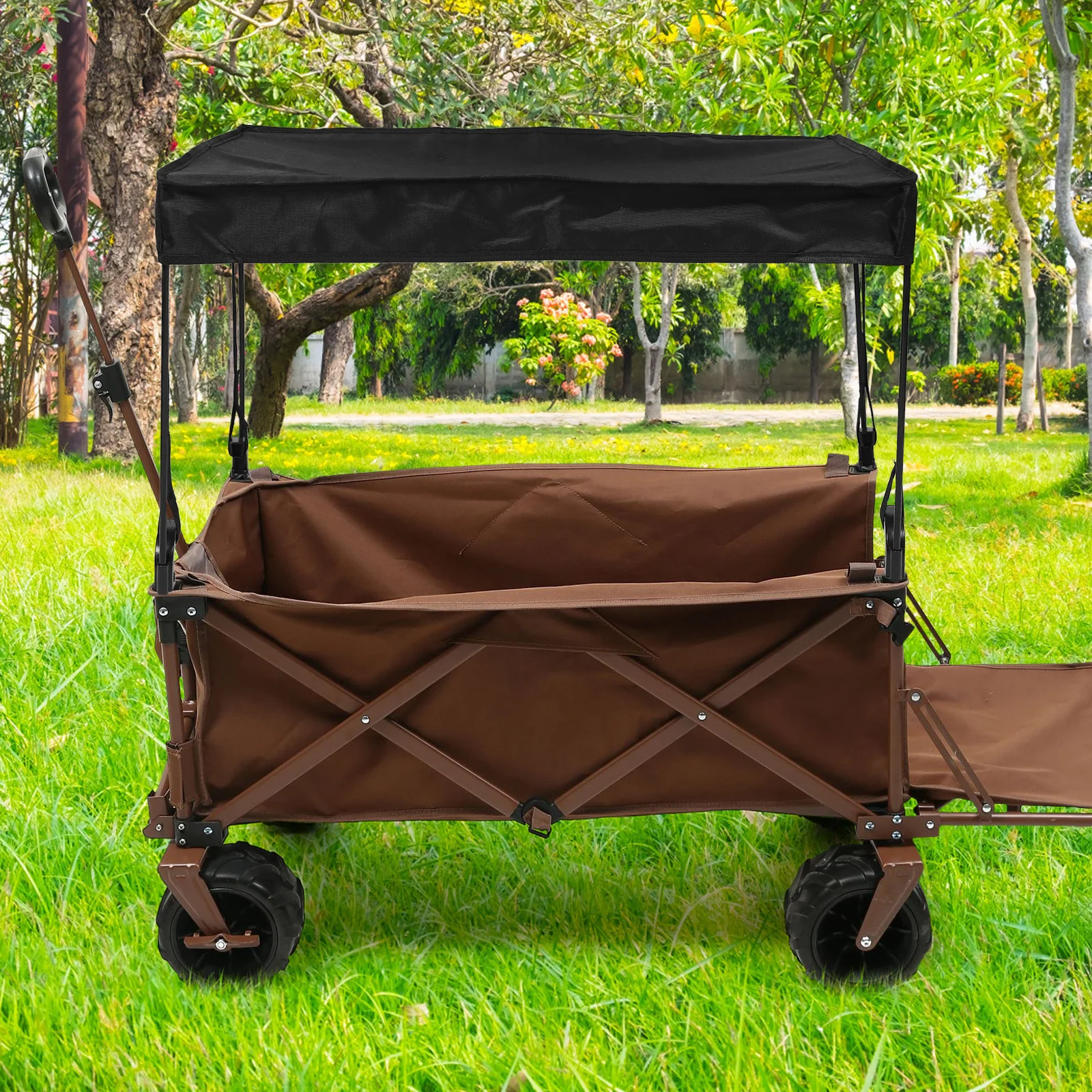 

Foldable Outdoor Utility Wagon Canopy Sunshade Rain Cover Camping Cart Stroller Accessories for Family Outings