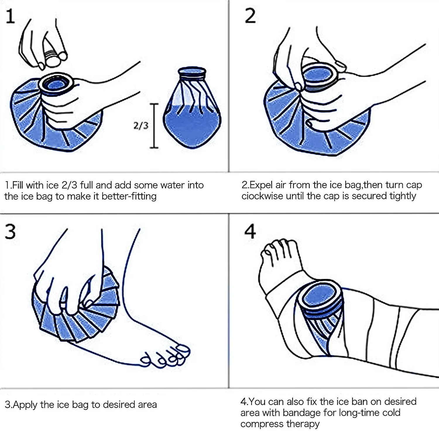 Vendaje para bolsa de hielo reutilizable, envoltura de soporte elástica y transpirable, cinturón fijo, vendaje de correa ajustable para bolsa de hielo, terapia de frío y caliente, 1 Uds.