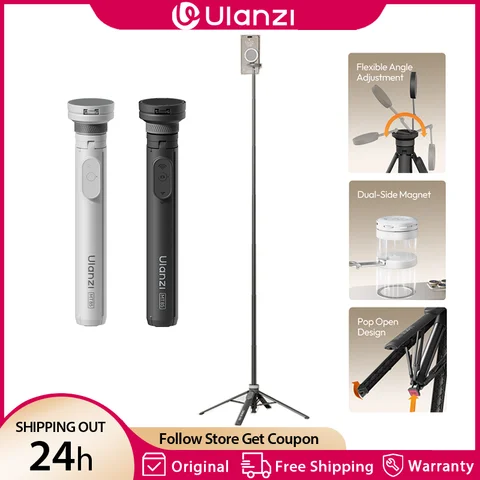 Ulanzi mt85 1.5m atualização magsafe telefone tripé para iphone 17 16 15 android tripé automático selfie vara para smartphone vlog ao vivo