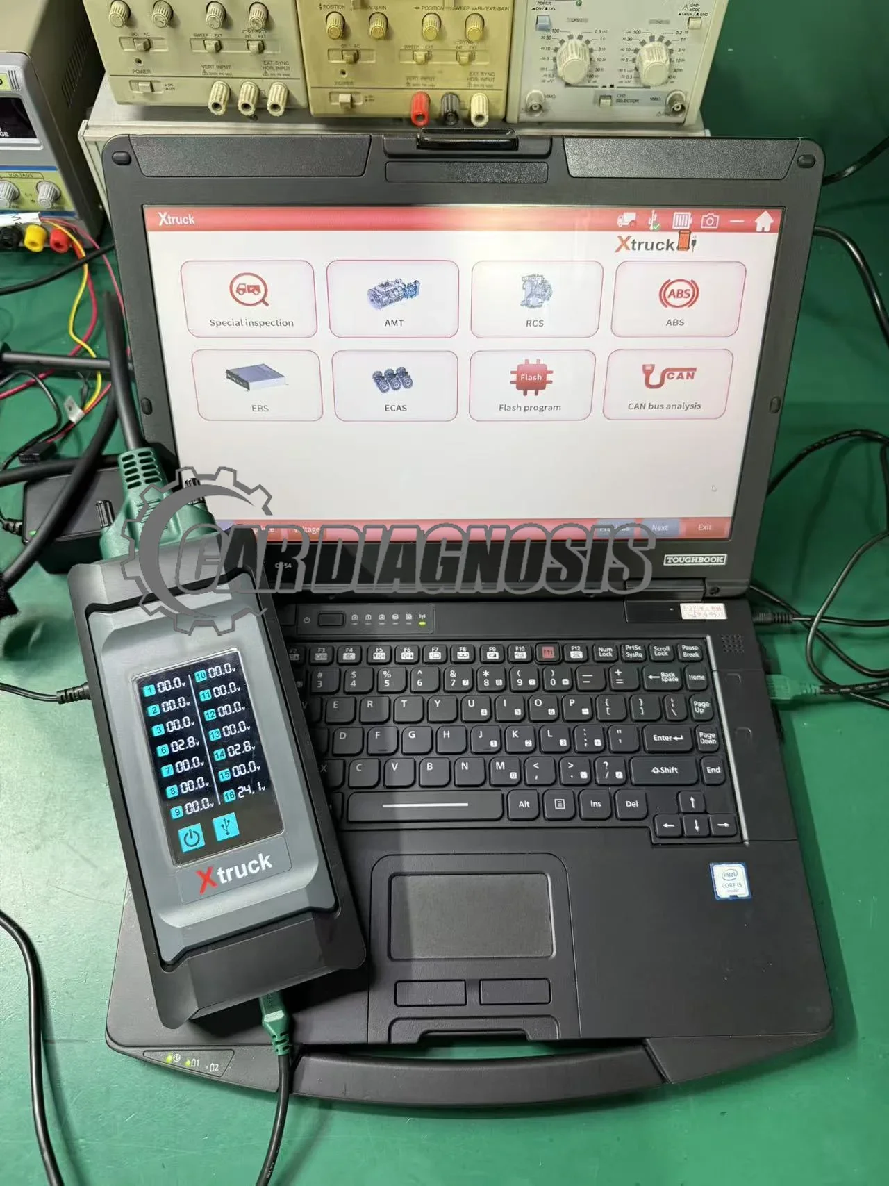 CF54 Laptop + for X-truck Chassis Inspection Transmission for FAST SINOTRUK Eaton for ZF Read Fault Code Diagnostic Tool