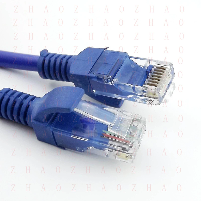 L+ for Network Cable Line Cat5E RJ45 Patch Cable Ethernet Internet Lan Cord Blue 20cm