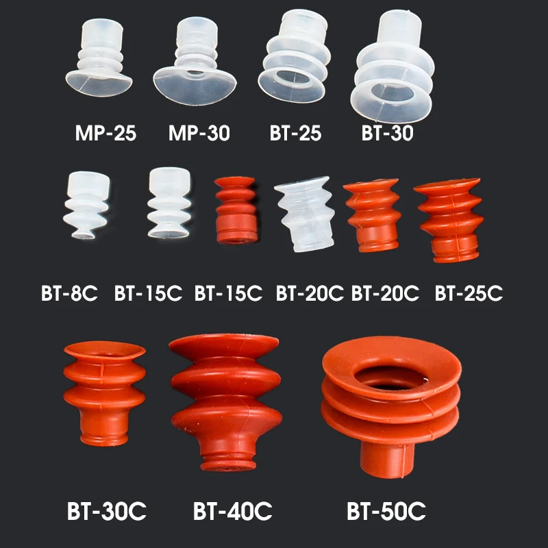BT Large Vacuum Silicone Suction Cup Single Layer Robot Industrial Pneumatic Accessories Strong Suction Nozzle
