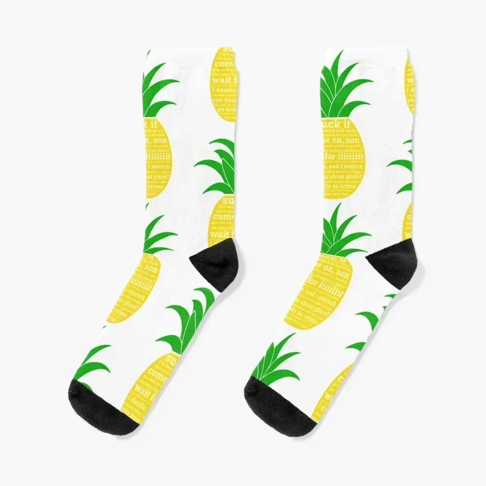 

Psych Quotes Pineapple Socks bright garter men cotton high quality funny gift new in's Luxury Woman Socks Men's