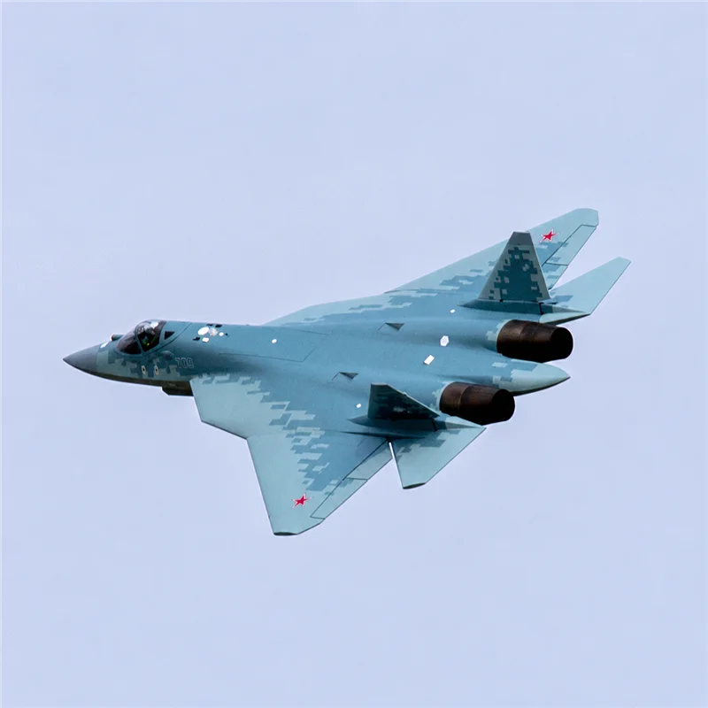 FlyFans 7CH Sukhoi Su-57E Twin 70mm RC EDF Jet KIT/KIT+S/PNP Version Remote Control Model Plane