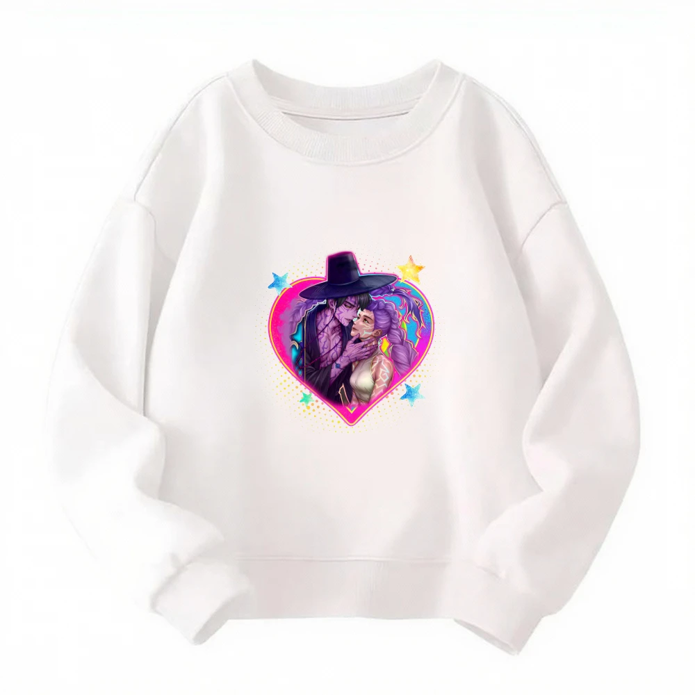 

Толстовка K-Pop «Охотники на демонов», толстовка из 100% хлопка, детское платье, прочный, не выцветает, подарок для фанатов кино, детский для мальчиков и девочек