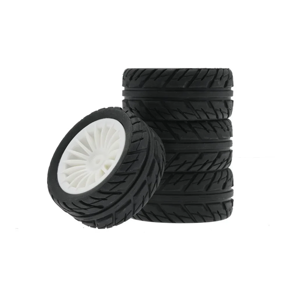 4Pcs 50mm Rubber Tire Tyre Wheel For SG1603 SG1604 SG1605 UDIRC UD1601 UD1602 UD1603 UD1604 1/16 RC Car Upgrade Parts