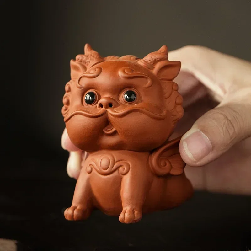 Lucky Purple Clay Cute Pixiu Tea Pet Ornament Boutique Can Foster Creative Personality Play Table Tea Set Accessories