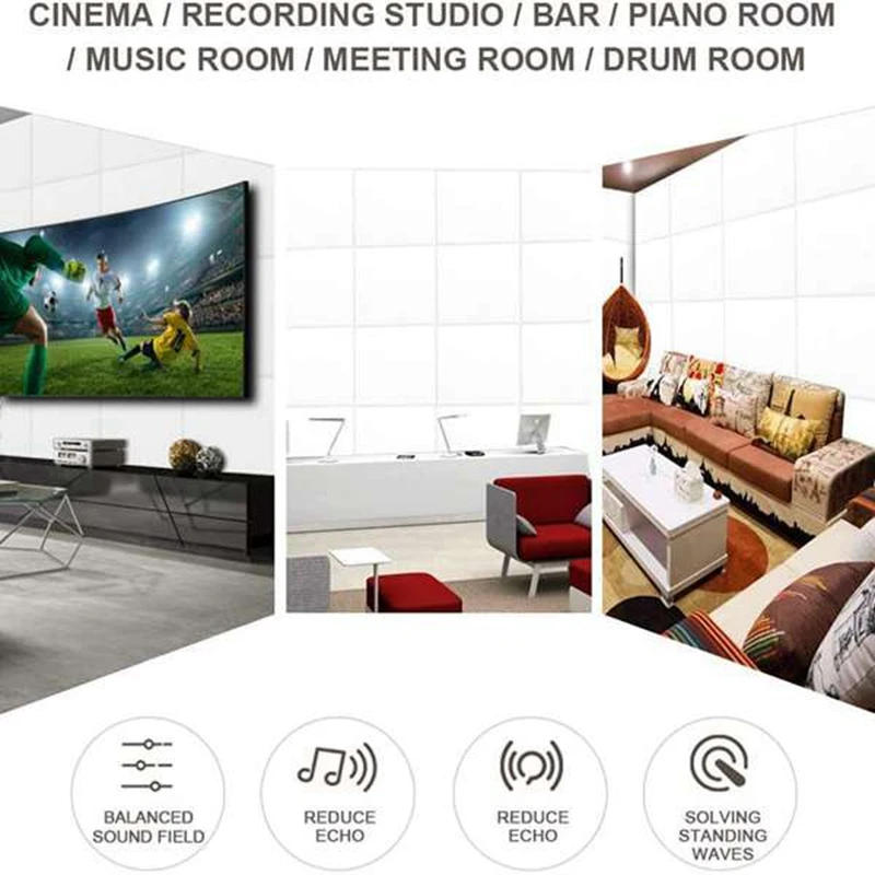 M12K-12 Pack Acoustic Panels,Sound Proof Padding, Beveled Edge Sound Absorbing Panels,Acoustic Panel For Acoustic Treatment