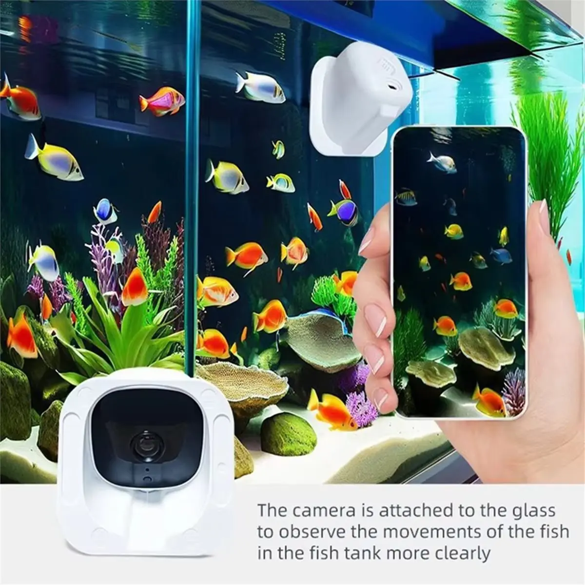 SWXF 3MP WiFi Security Camera Full Color Night Vision Motion Detection 2-Way Audio Window Camera Surveillance Glass Camera