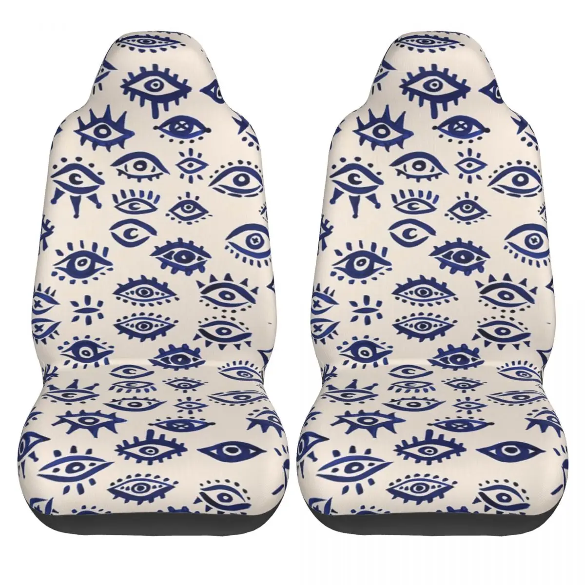 Mystic Eyes Car Seat Cover Custom Printing Universal Front Protector Accessories Cushion Set