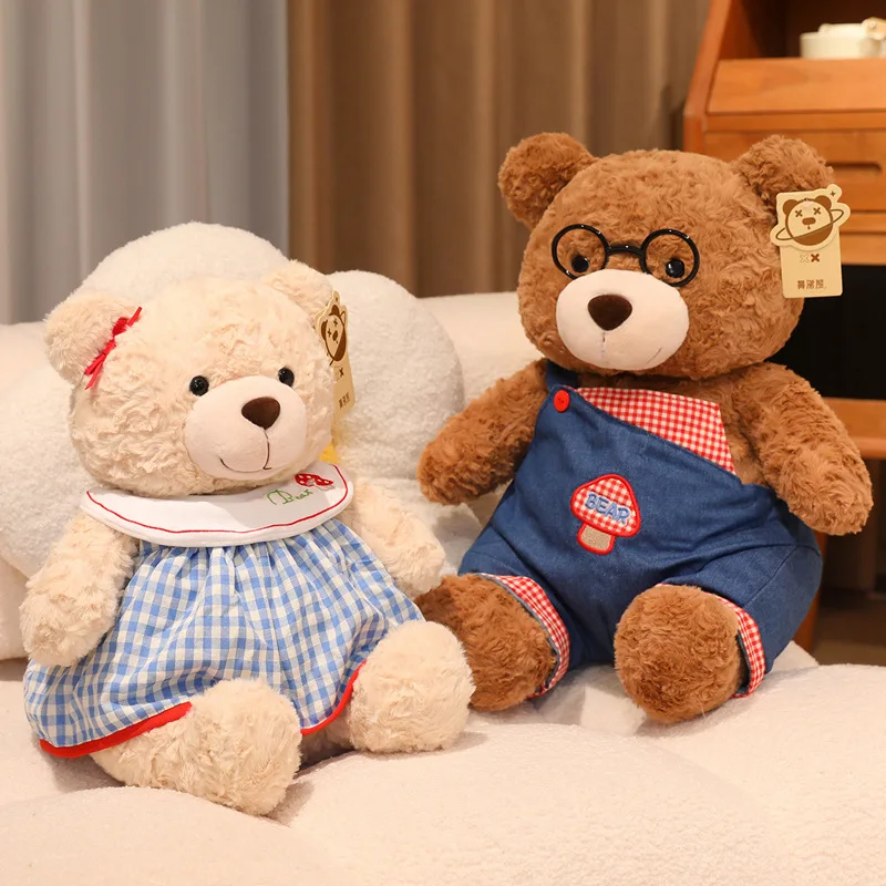 

Горячая кавайная кукла 25/30 см, пара медведей, свадебный медведь, мягкие игрушки, плюшевые игрушки для невесты и жениха, лучший декор для девочек, подарки для влюбленных