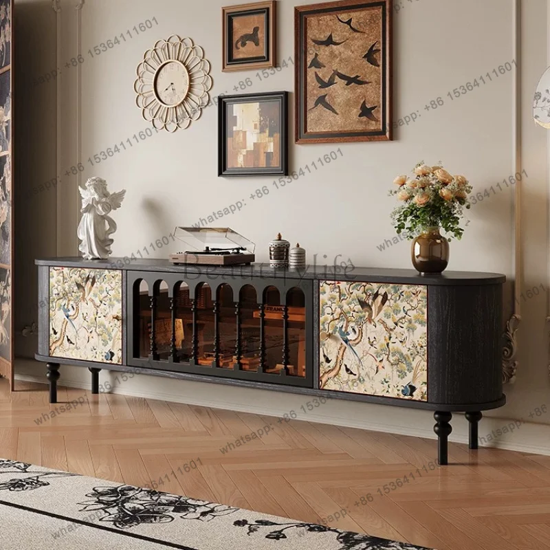 Retro Luxury Tv Stands Living Room Cabinets Modern Dressers Nordic Wood Tv Table Designer Aesthetic
