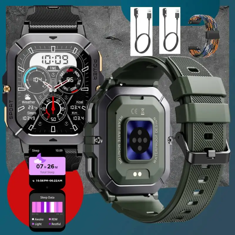 

Leadoys New C28 Smart Watch Voice Assistant Wireless Call Business Outdoor Sports 1ATM Waterproof Wristwatch For Android iOS