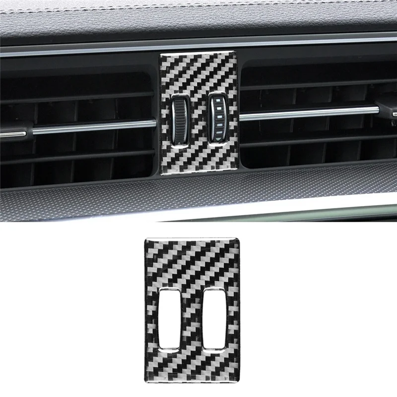 Carbon Fiber Stickers for Audi A6 C8 2019-2023 Car Console Air Conditioner Outlet Frame Panel Trim Interior Accessories