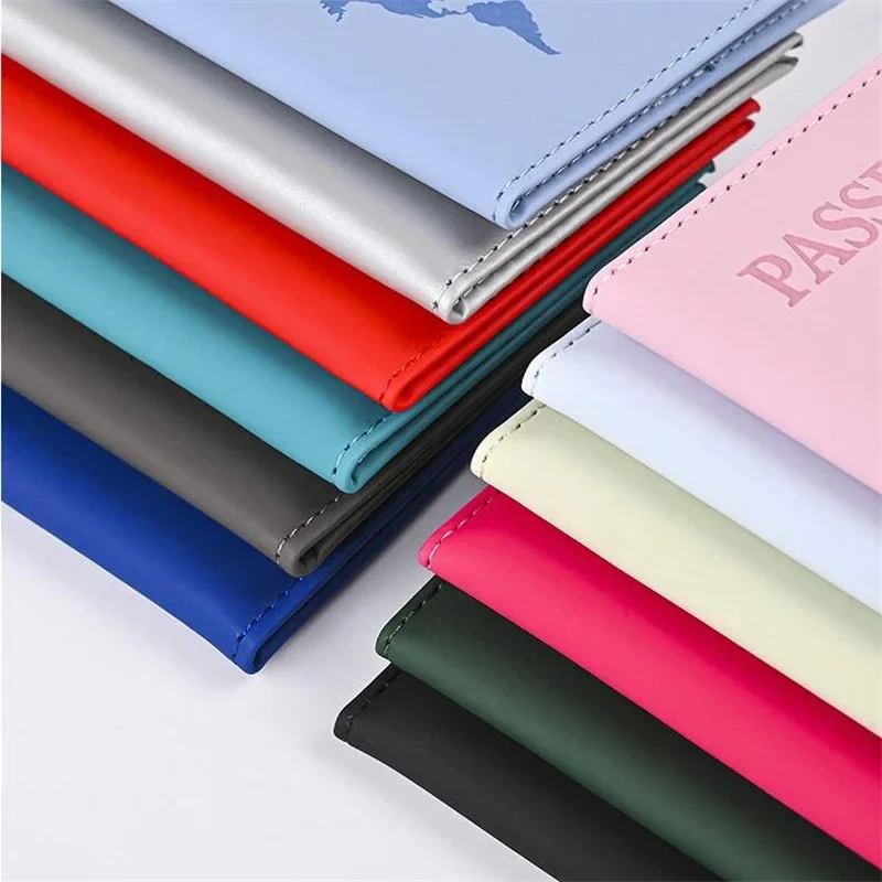 Leather Passport Holder For Men Business Travel Document Bag Passport Cover Passport Women Portable Bag PU Business Card Holder