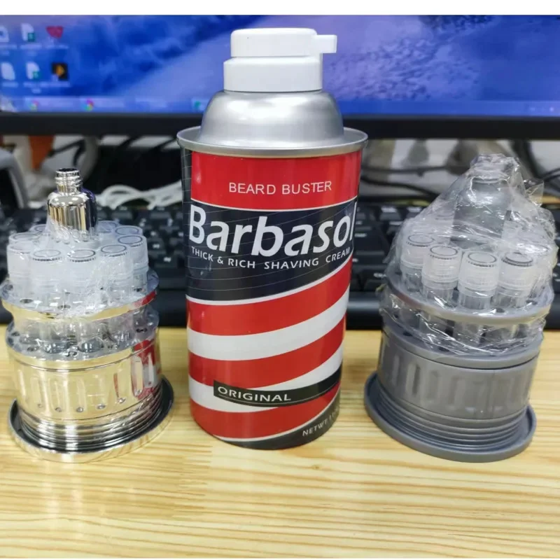 

Новый Barbasol Dennis Nedry Парк Юрского периода Фильм Динозавр ДНК Трубка Банка Канистра Украшение Реквизит для фильма Настольный орнамент Подарки для вечеринки
