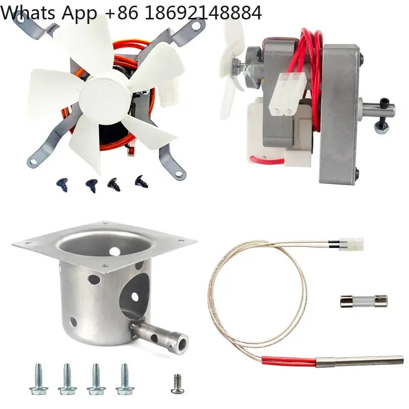 Four-piece BBQ Parts Kit for Traeger Grills including Motor Induction Fan Cupping