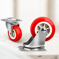 Furniture wheel fixed wheel, 1.5 inch furniture wheel, universal directional wheel, suitable for carts, furniture moving