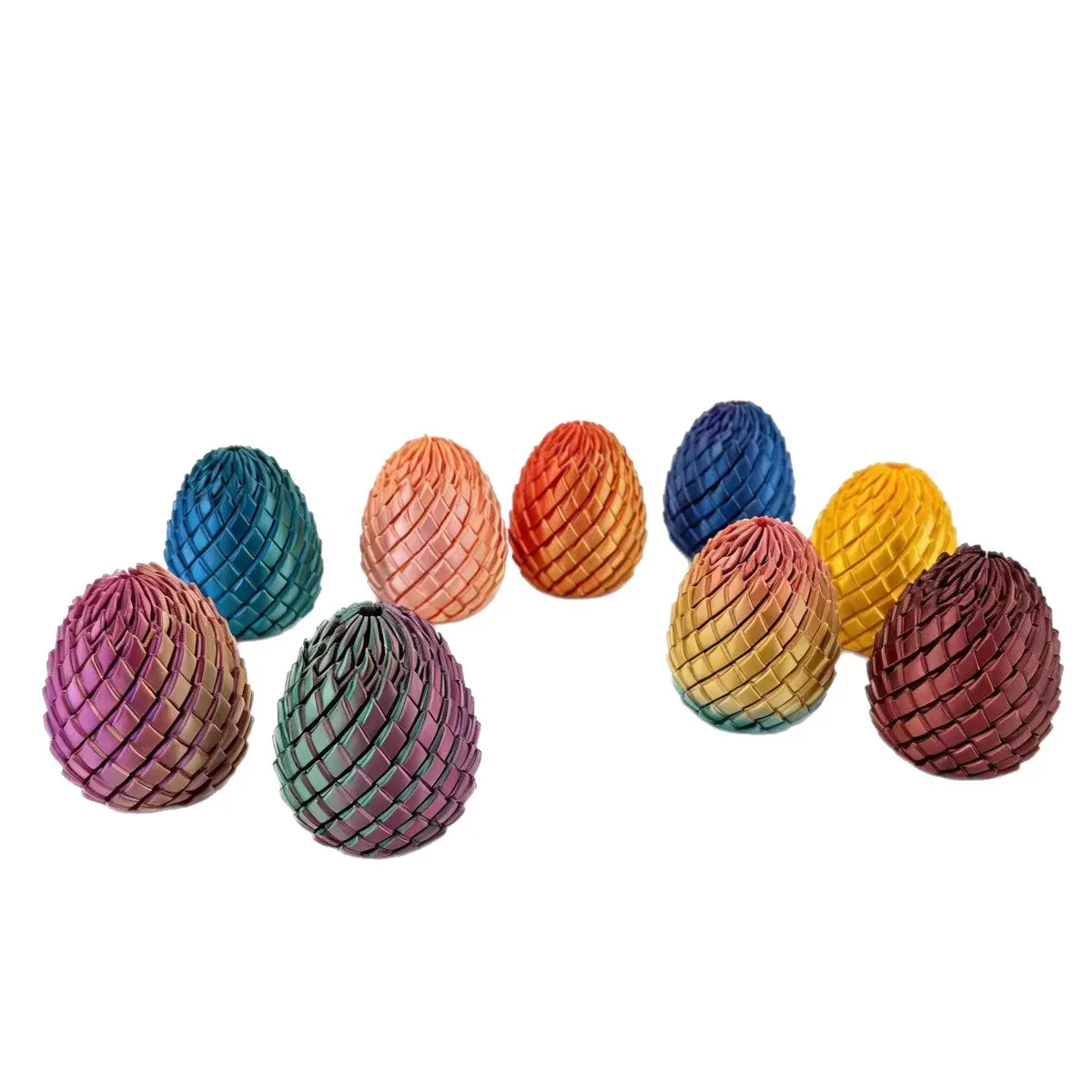 Elastyczne jajko fidget, zabawki drukowane 3D, zabawki sensoryczne na biurko, redukcja stresu, wypełniacze do koszyków wielkanocnych, małe prezenty. — 2