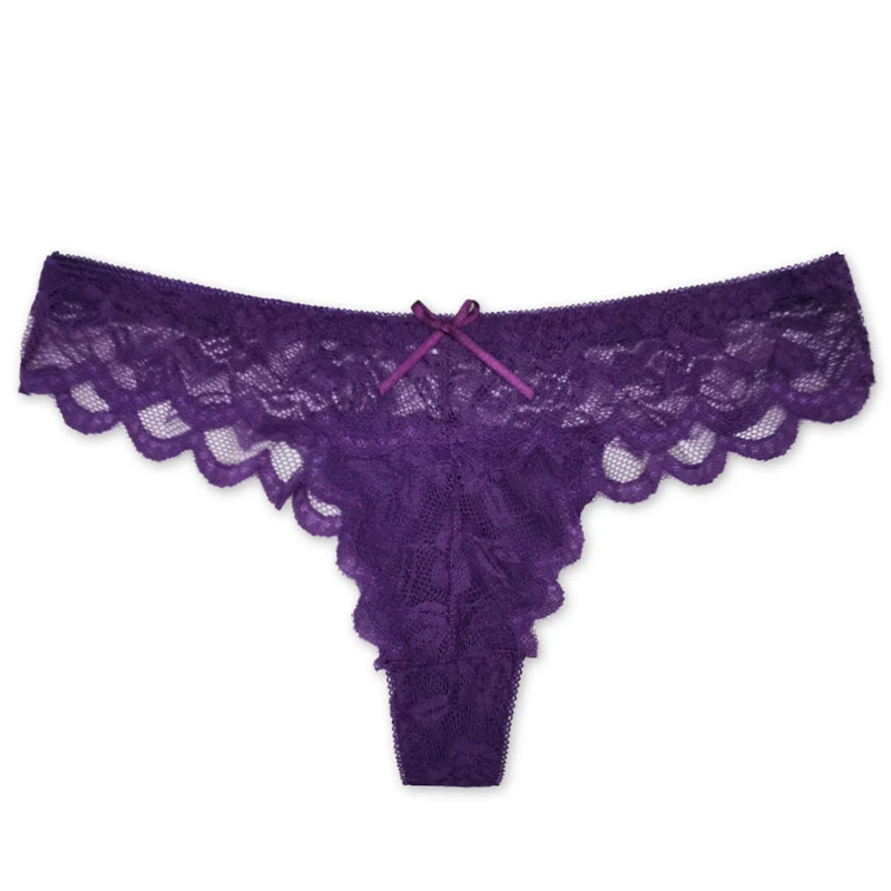 Трусики-танга женские кружевные, 6 шт.