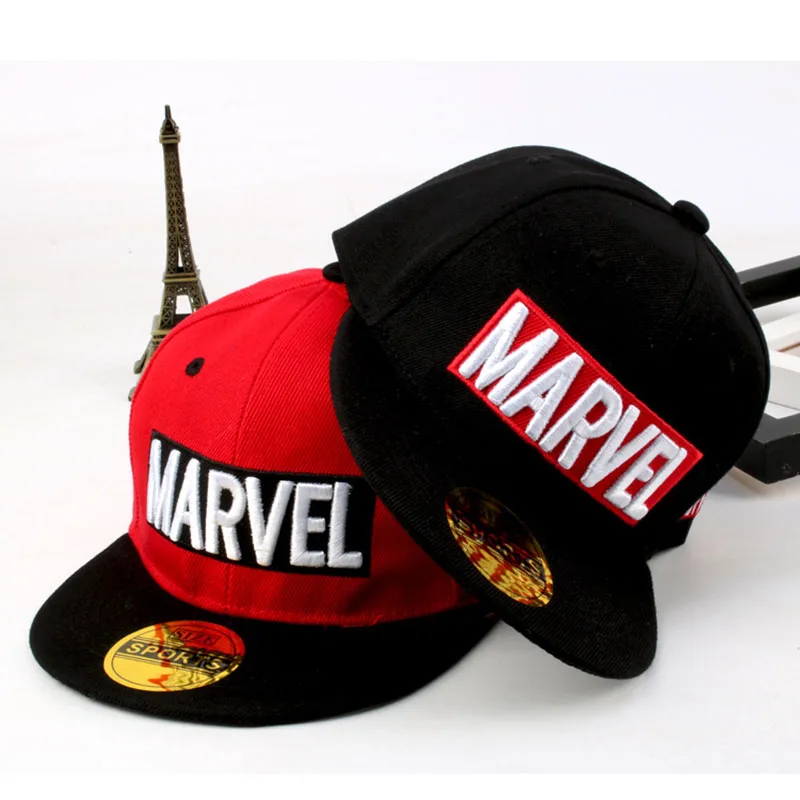 Marvel Anime Cartoon Letter Printed Kids Baseball Cap Hip Hop Sunscreen Hat For Boy Girl Travel Hats Snapback Caps Charm Gift