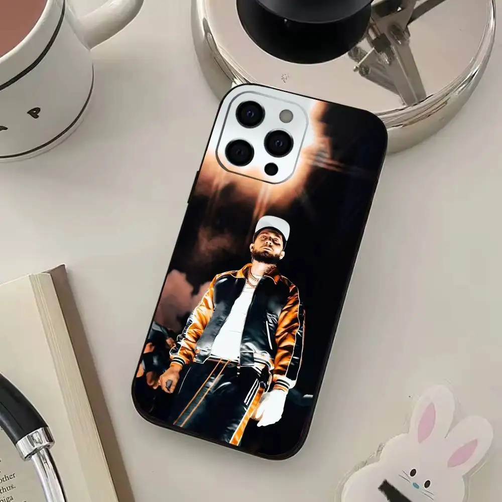 J-Jc Reyes JC REYES Tour 2025 funda de teléfono para iPhone17,16,15,14,13,12,11 Plus,Pro Max funda negra suave