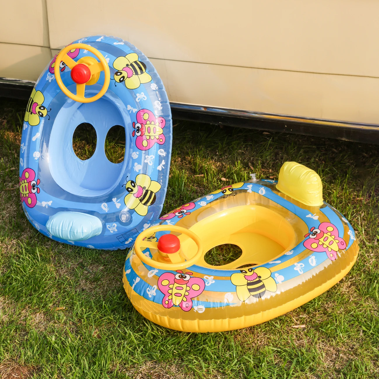 Mini Yacht gonflable pour piscine, anneau de bain d'été, aide à la natation sur la plage et la piscine, jouets de plage Gea de sécurité aquatique pour fête à la piscine, 1 pièce