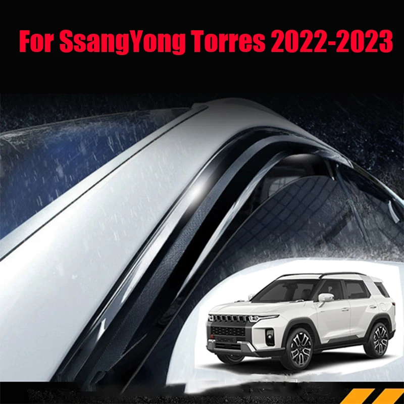 For SsangYong Torres 2022 2023 Car window black weather blocking exterior modification parts